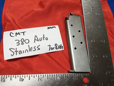 CMT 380 AUTO STAINLESS MAGAZINE 7 OR 8 ROUNDS Vintage Magazine HANDGUN mm