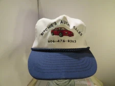 Vintage Ritchie's Auto Sales Vicco Kentucky White & Blue Trucker Hat Cap