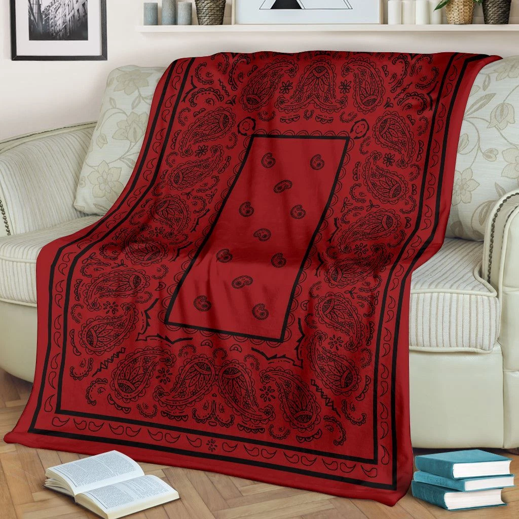 Red bandana blanket cheap