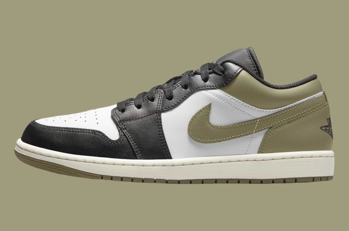 Nike Air Jordan 1 Low Black Toe Medium Olive 553558-092 Nike Air Jordan 1 Low Black Toe Medium Olive 553558-092