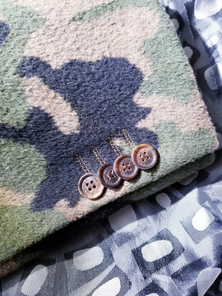 40 M Velvet Dinner Blazer Smoking Jacket Camouflage Frogskin Sport Coat - Image 2 of 4