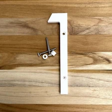 5 Inch Modern Plastic House Numbers and Letters with hardware included. Black...