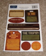 Karen Foster Design Cardstock Sticker Sheet ~ The Hunt Journal