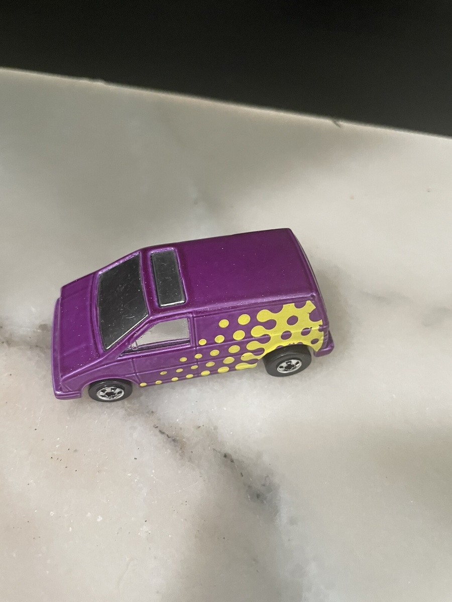 1985 Hot Wheels Metallic Purple & Yellow STUNT VAN Ford Aerostar