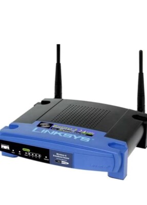 Linksys Wireless-G Broadband Router W/SpeedBooster WRT54G 54 Mbps 4 ...