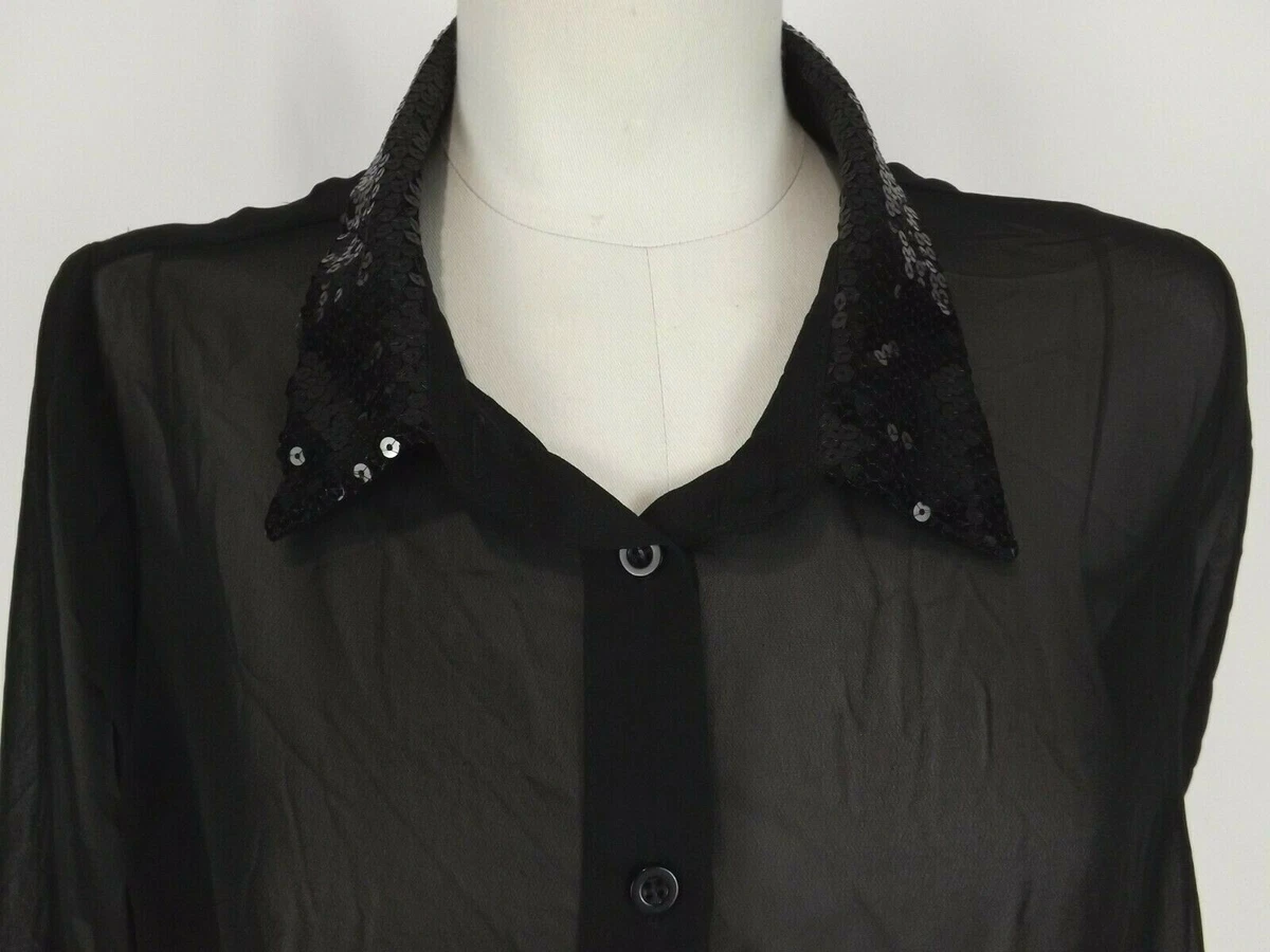 Sequin collar blouse cheap