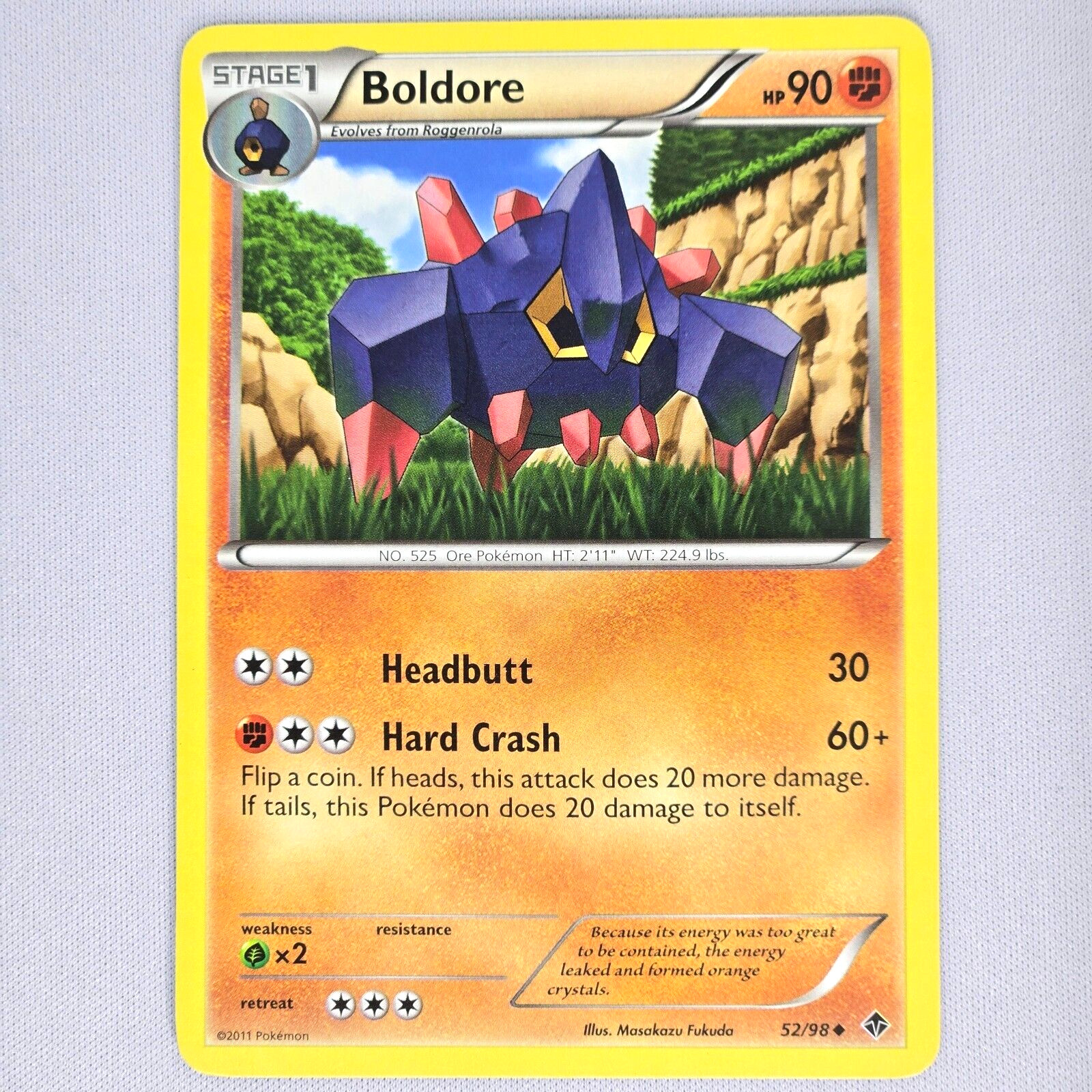 Boldore 52/98 Emerging Powers Regular Uncommon Pokemon Card TCG English LP