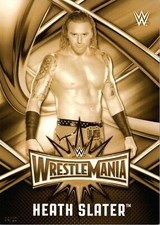 2017 Topps WWE Road to WrestleMania 5x7 Roster Gold #WMR41 Heath Slater/10 NM-MT