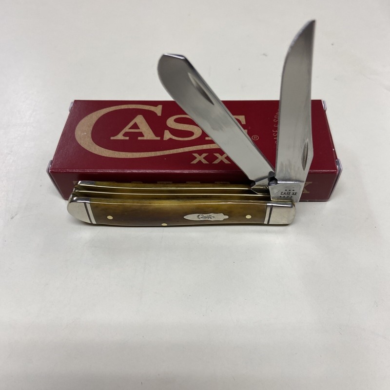CASE XX #58188 ANTIQUE BONE SMOOTH MINI TRAPPER SS FLUTED 