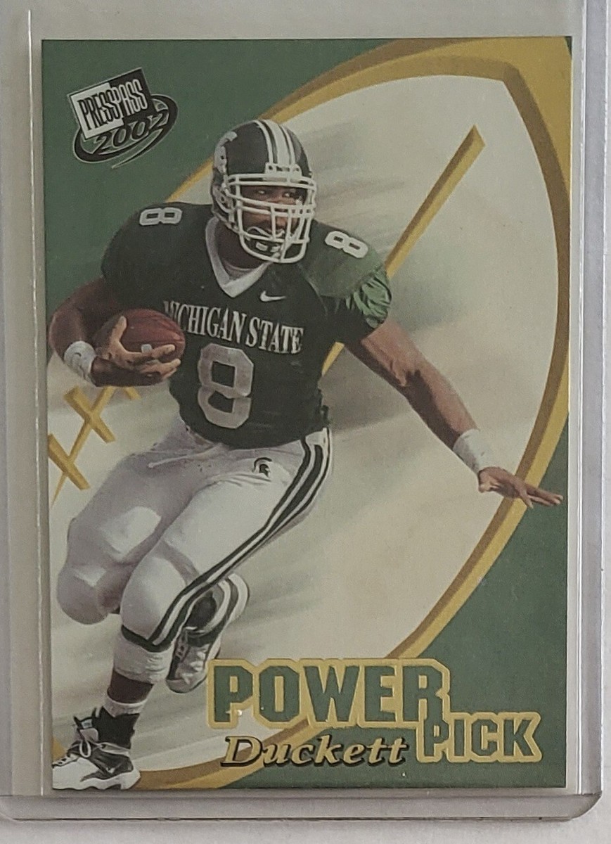 2002 Press Pass Power Pick #48 T.J. Duckett Michigan State
