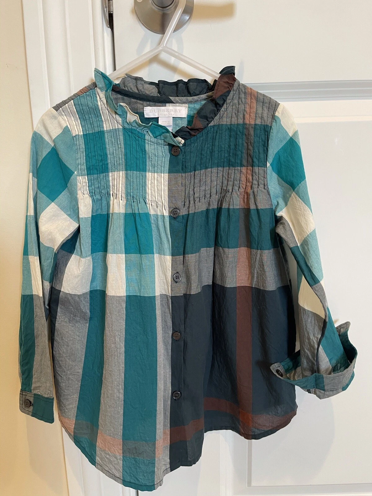 Abito tunica Burberry bambina blu primavera autunno taglia 6 anni