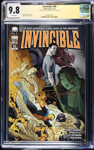 Invincible #90 CGC 9.8 NM/MT WP JSA Signed Ryan Ottley 2012 Image Comics