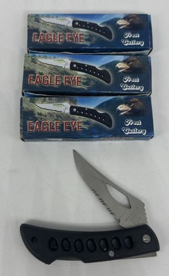 Eagle Eye 3''  Frost Cutlery Lockback Serrated Folding Pocket Knife15-073B Lot 3