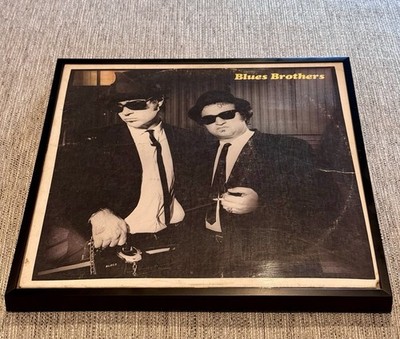 BLUES BROTHERS Belushi 1980 METAL PLEXI FRAMED 12  Album Cover Art *No Vinyl LP*