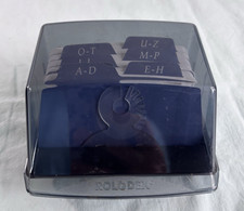 VTG Rolodex XR-40 Flip Case Organizer w/ Rolodex Cards Small Compact Rubbermaid
