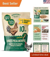 10 lb Bulk Mealworms   Additive  Free Feed for Chickens, Ducks, Reptiles