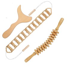 3-in-1 Wood Therapy Massage Tools Lymphatic Drainage Massager Maderoterapia K...