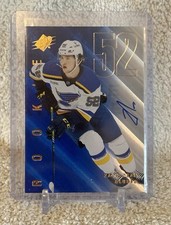 2024-25 SPx Hockey Rookie Blue AUTO Zach Dean /99 St. Louis Blues