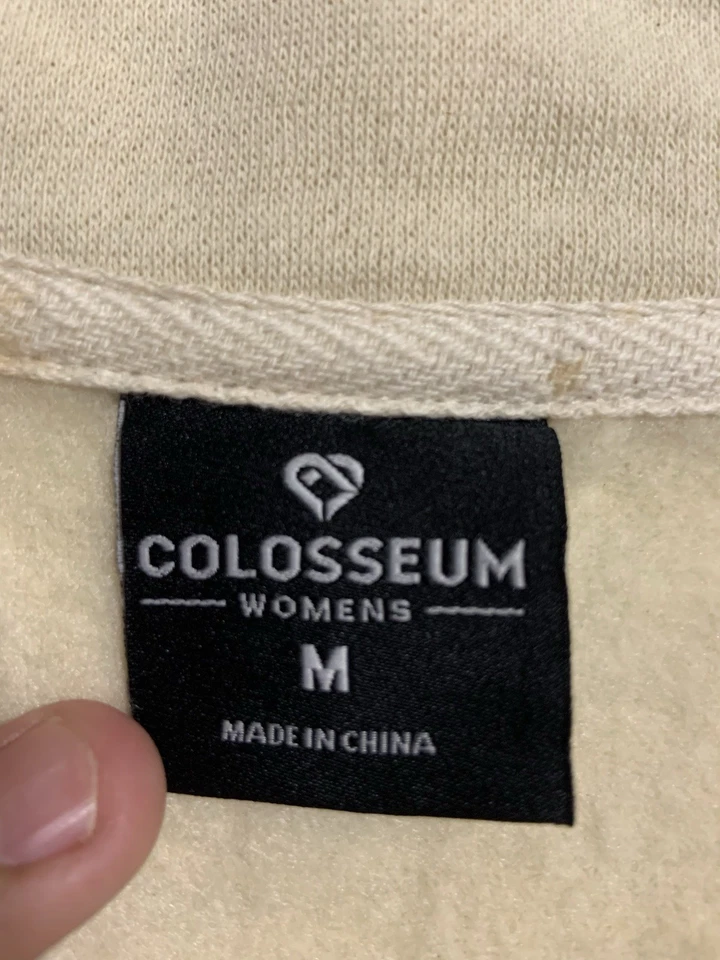 NCAA Women’s  Auburn Tigers 1/2 Zip Pullover Top Size Large Cream - Image 4 of 4