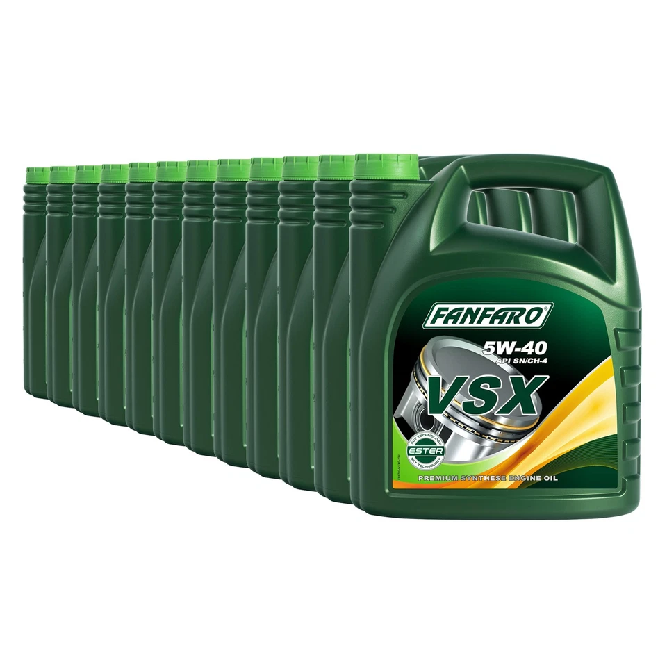 FANFARO 5W-40 VSX Huile Moteur, MB 229.5, VW 502 00/505 00, 12x5 Litres - Photo 1/4