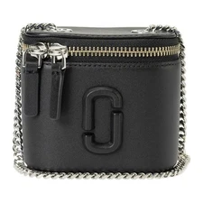 MARC JACOBS The Leather Covered J Mark Mini Vanity Bag 2F4SMN095S02 001 Black