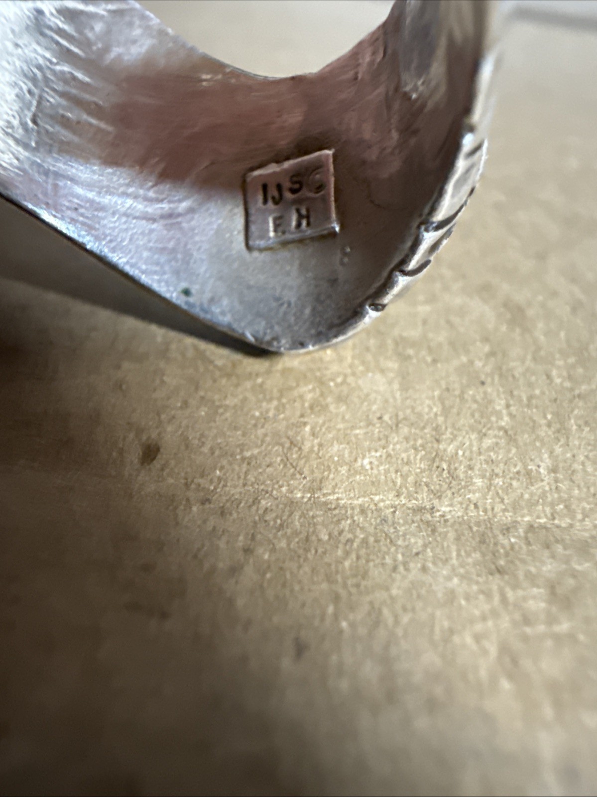 Signed Native American Multi Stone Sterling Silve… - image 2