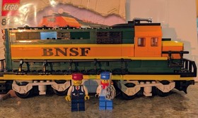 LEGO 10133 BNSF Train Burlington Northern Santa Fe, Complete, manual, minifigs