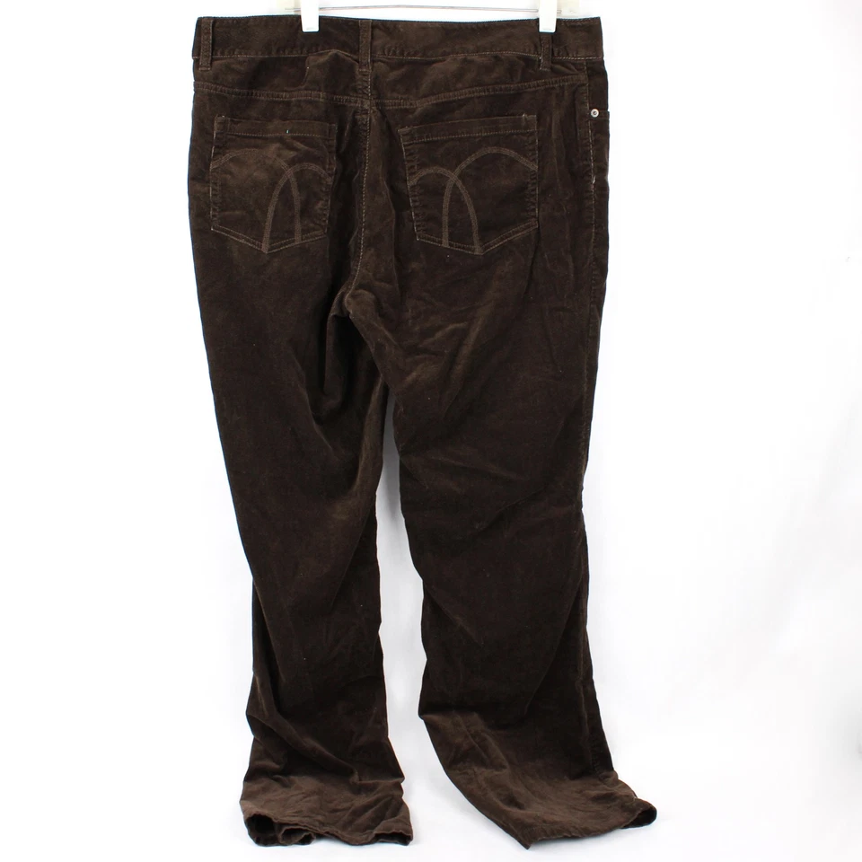 Liz Claiborne Dark Brown Bootcut Corduroy Pants Women's Size 16 - Image 2 of 4