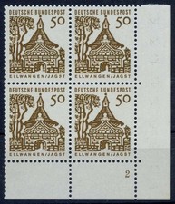 Bund Nr. 458 FN postfrisch Eckrandviererblock Ecke 4 mit Formnummer 2 267