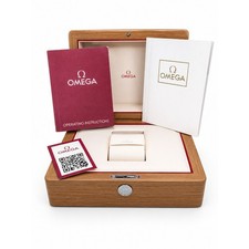 Genuine Omega Wooden Watch Box With Outer Box, Manuals & Card Holder. 