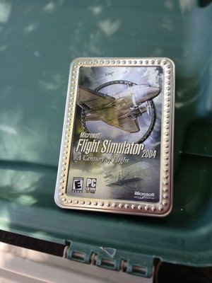Microsoft Flight Simulator 2004 - PC CD-ROM 4-Disc Set Comple- Rare Metal Tin