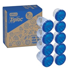 Ziploc Twist N Loc Contenedores de almacenamiento de alimentos Preparación de comidas Paquete de variedad 9 unidades 385215