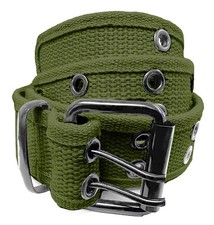 Canvas Double Grommet Hole Belt, Unisex, Double Prong Belts for Men and Belts...