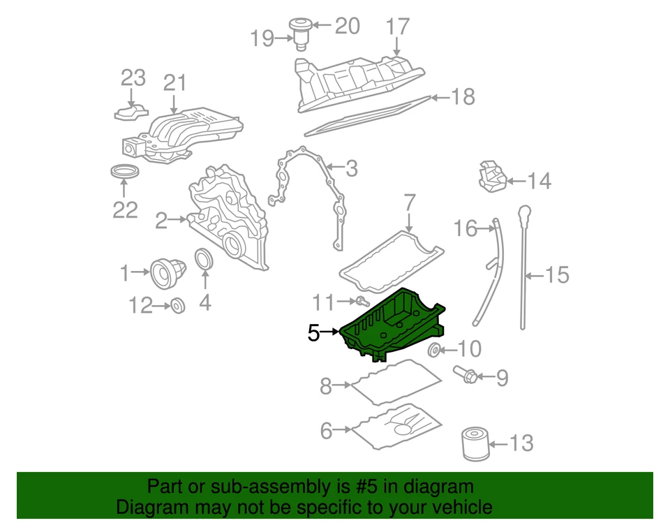 Ford 1997-2011 original - cárter de aceite 1L5Z-6675-AA Foto 2 de 4
