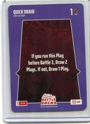 2026 Bo Jackson Battle Arena Play Card SP #PL-28 QUICK DRAW