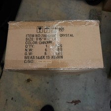 Crystal Chandelier Chrome 4-Light 15" Ceiling Light Fixture - NEW In Box