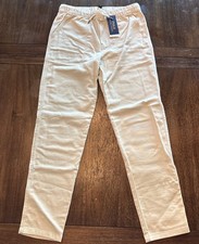 Polo Ralph Lauren Drawstring Elastic Waist Pants Boys Kids Size Large 14-16 Tan