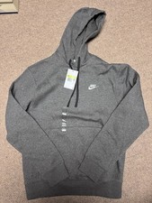Nike Sportswear Club Fleece Pullover Men's Size Small Heather Gray Hoodie New