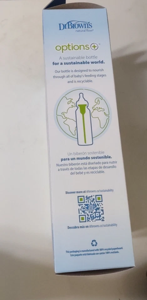 Biberón púrpura anticólicos Dr Brown's Natural Flow nivel uno paquete de tres 8 oz Foto 4 de 4