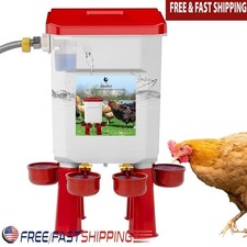 Automatic Chicken Waterer Float-Controlled Chicken Water Feeder Turkey Chick