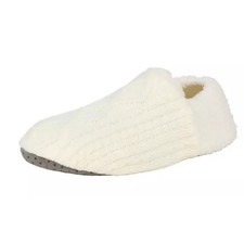 Northeast Outfitters Cozy Cabin Diamond Cable Knit Slippers In Cream Sz S/M NEW