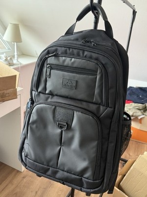 Matein Business Laptop Reisegepäck Rollender Rucksack Neu Schwarz