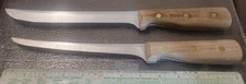 Vintage Chicago Cutlery 78S Fillet, 66S Carving Slicing Knifes. Set Of 2