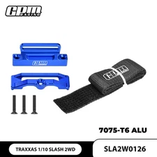 GPM 7075 Alu Retainer Battery Hold-Down Fit Big Batteries TRAXXAS 1/10 Slash 2WD