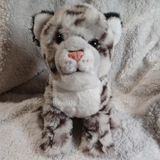 Hugs & Cuddles Baby Snow Leopard Cub Plush 10" Ultra Soft Stuffed Animal Toy