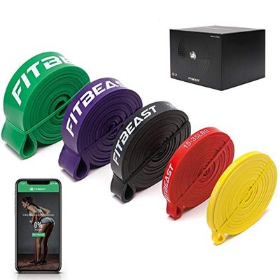 FitBeast Klimmzugbänder Set, 5 verschiedene Stufen Widerstandsband Klimmzug für