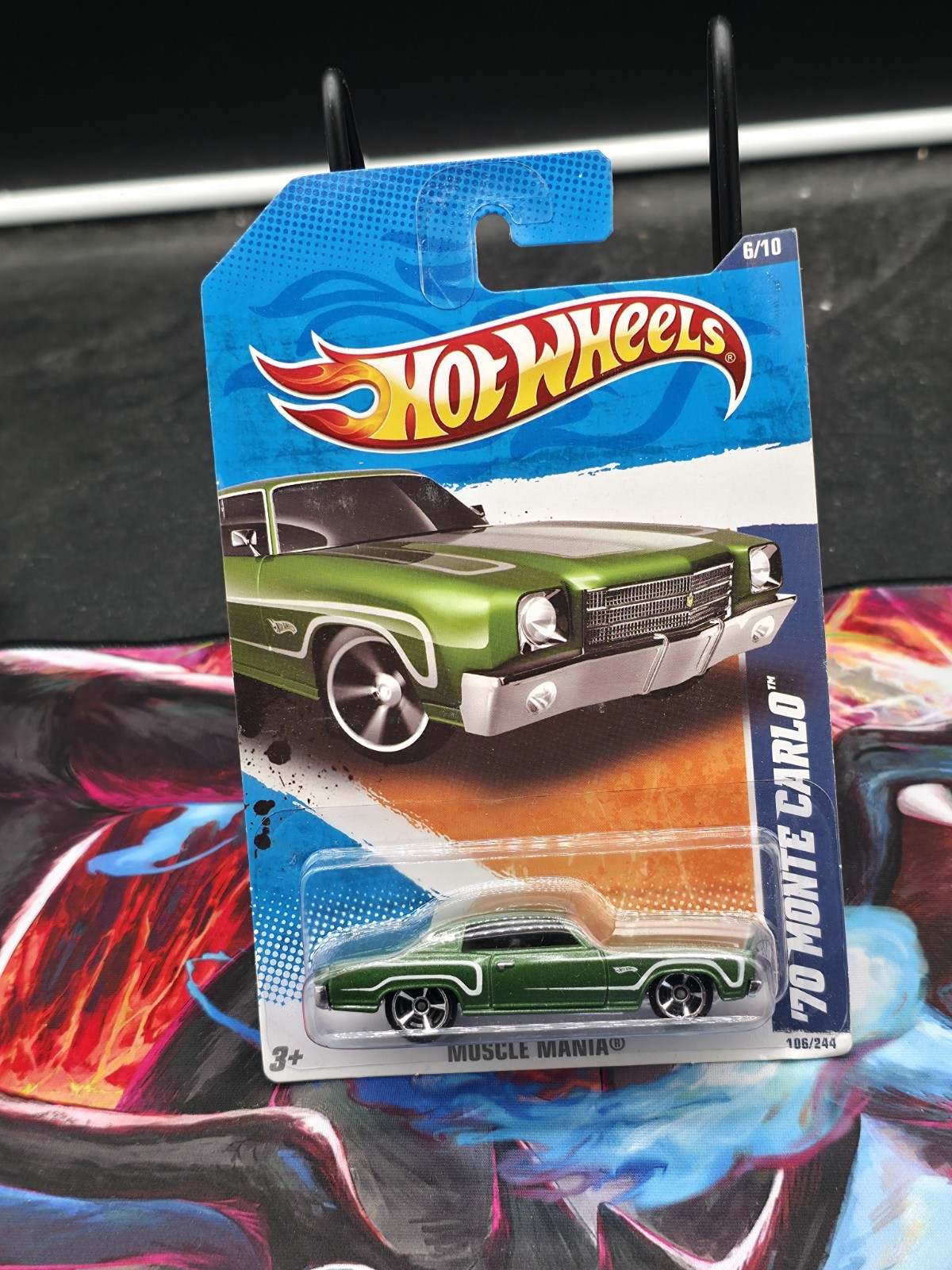 2011 Hot Wheels Muscle Mania #6/10, '70 Monte Carlo, Green, Collector #106/244