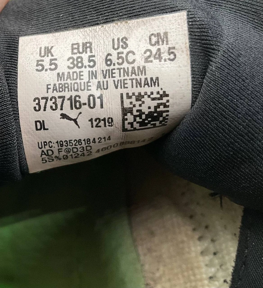 Puma Niños RS X3 A Medida 373716-01 Verde Zapatos Tenis Niños Niñas Jóvenes 6.5 Foto 3 de 4