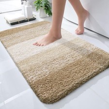 OLANLY Small Bathroom Rugs Mat 24x16, Extra Soft Absorbent 24" X 16", Tan