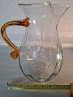 Vintage Blenko Hand Blown Glass Pitcher #9529 10.5” Diamond Optic